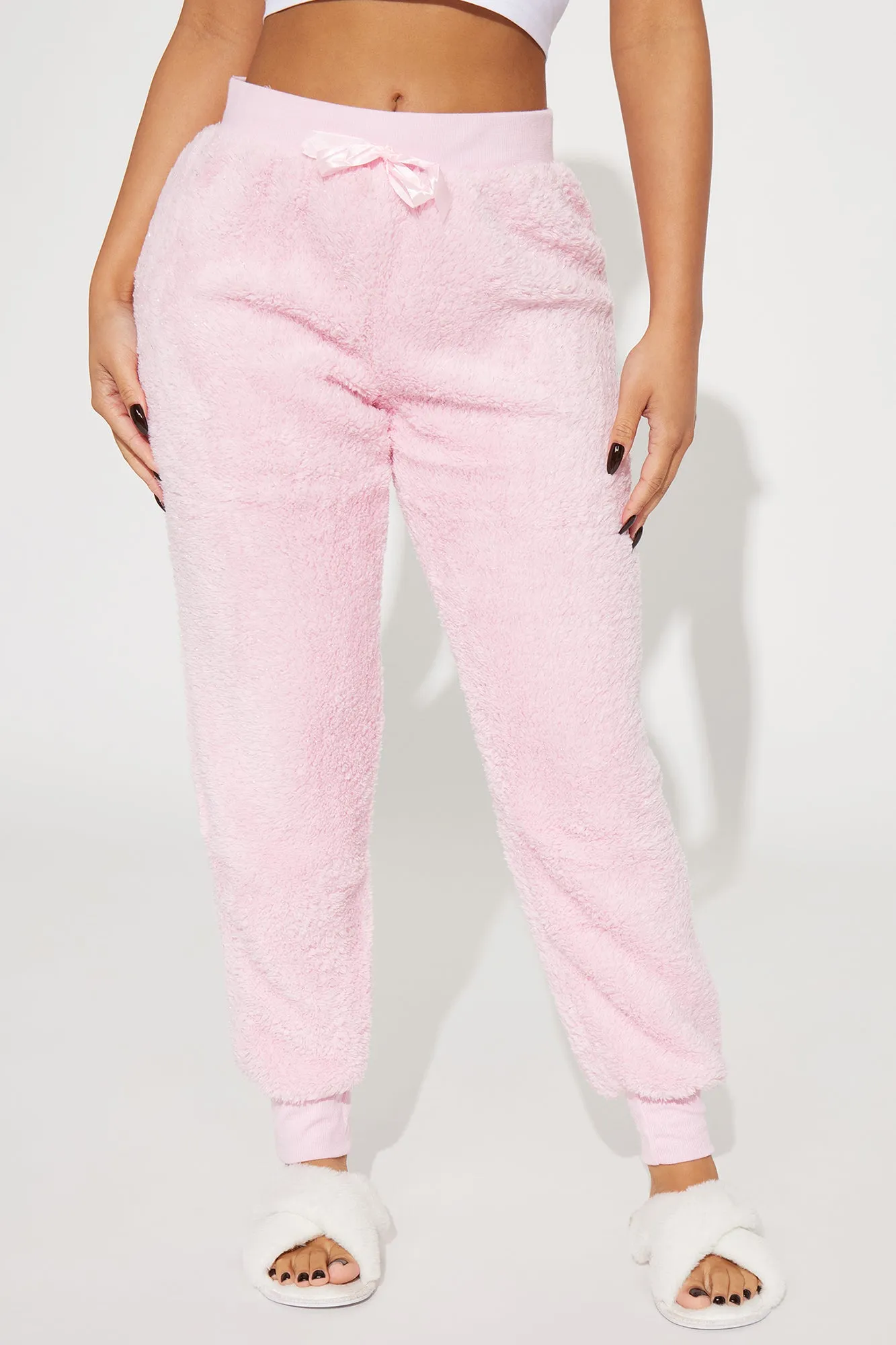 All That Glitters Plush PJ Joggers - Pink