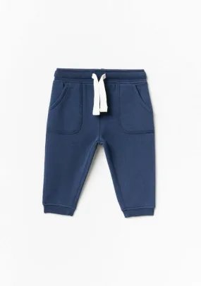 Basic Joggers With Pockets - Navy