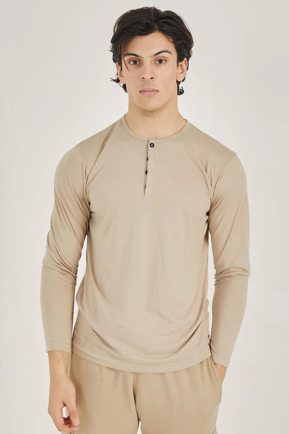 Beige Henley