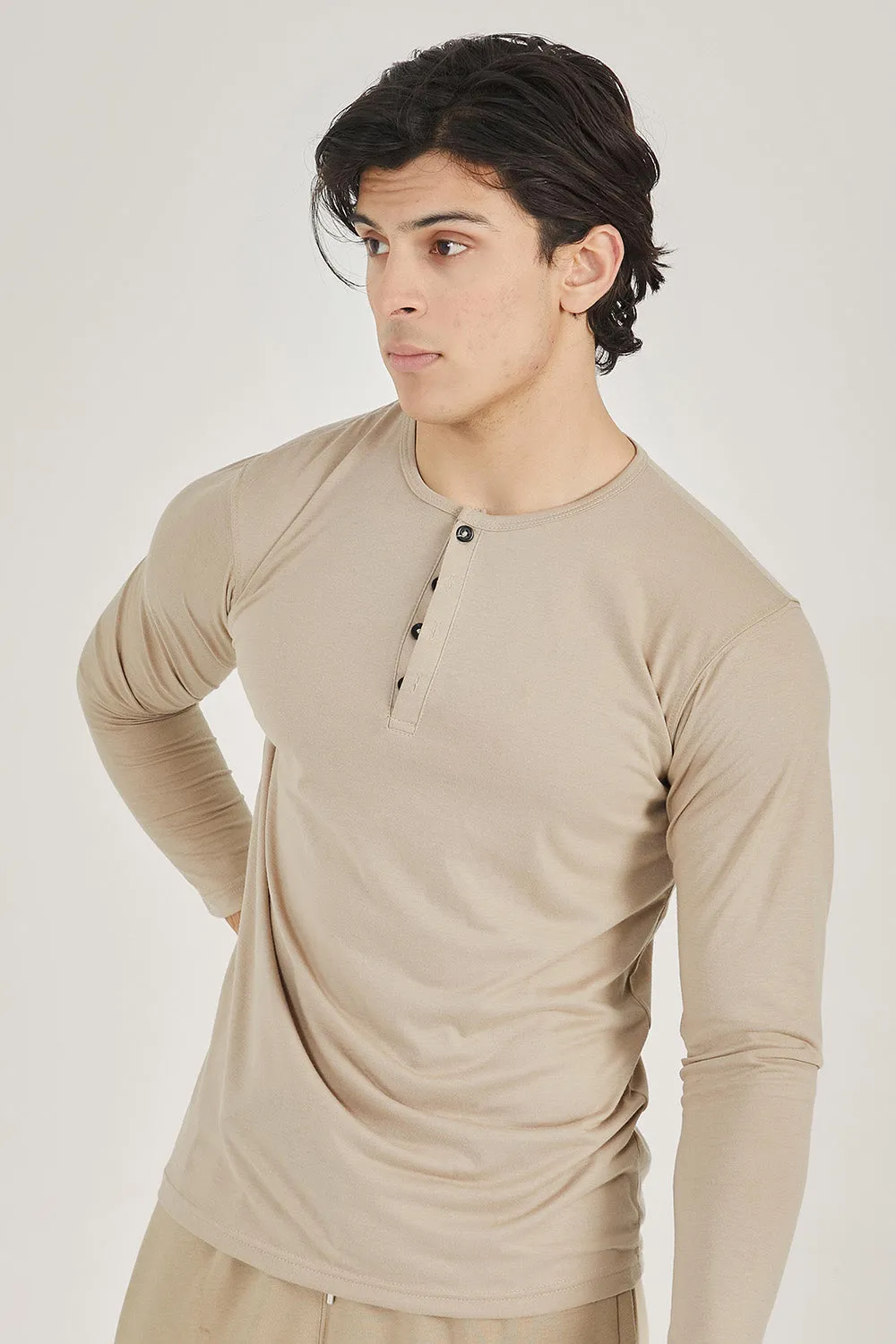 Beige Henley