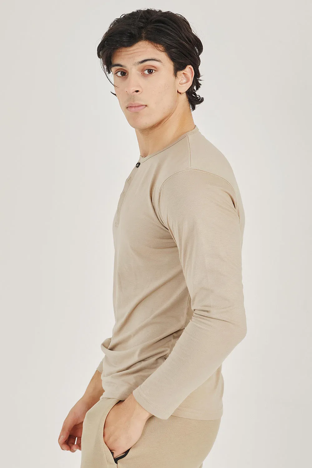 Beige Henley