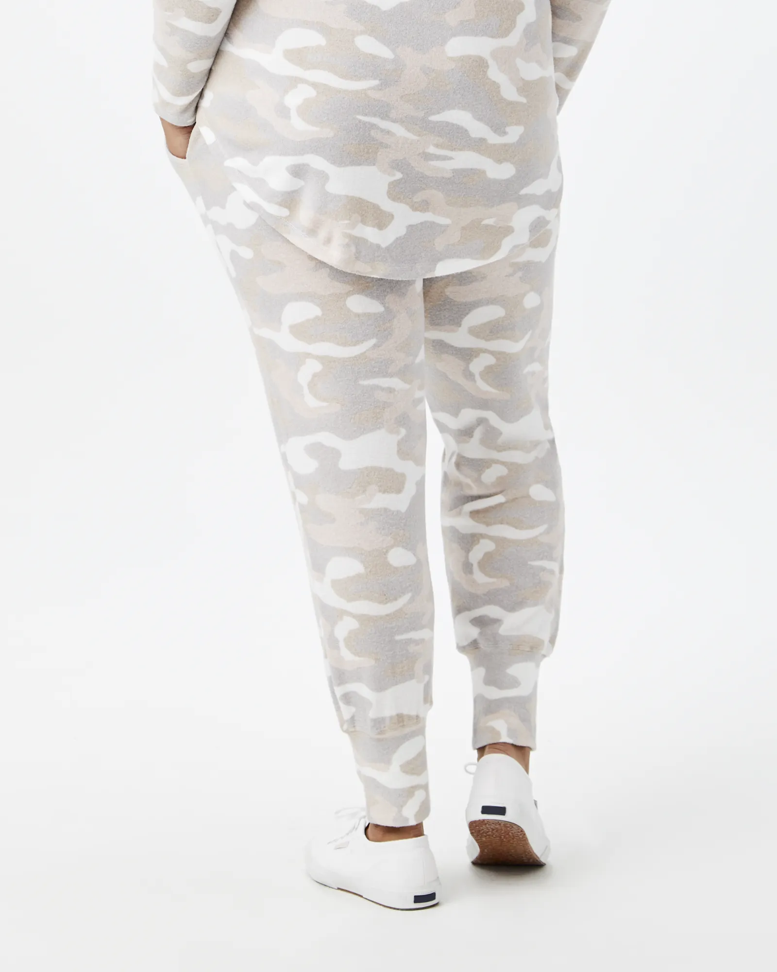 Brenda Drawstring Joggers | Tan / Ivory