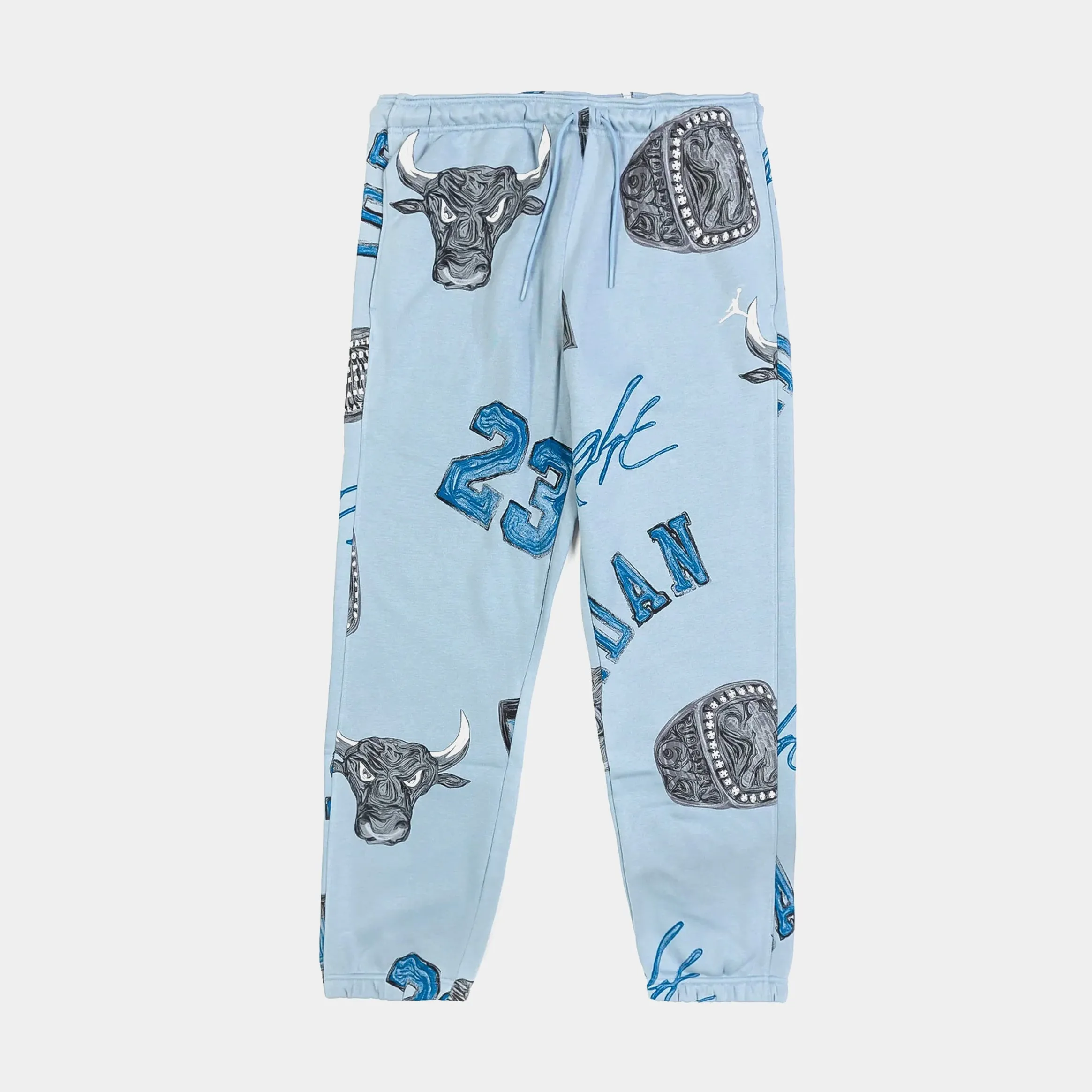 Brooklyn Fleece All Over Print Joggers Womens Pants (Blue Grey/Sail)