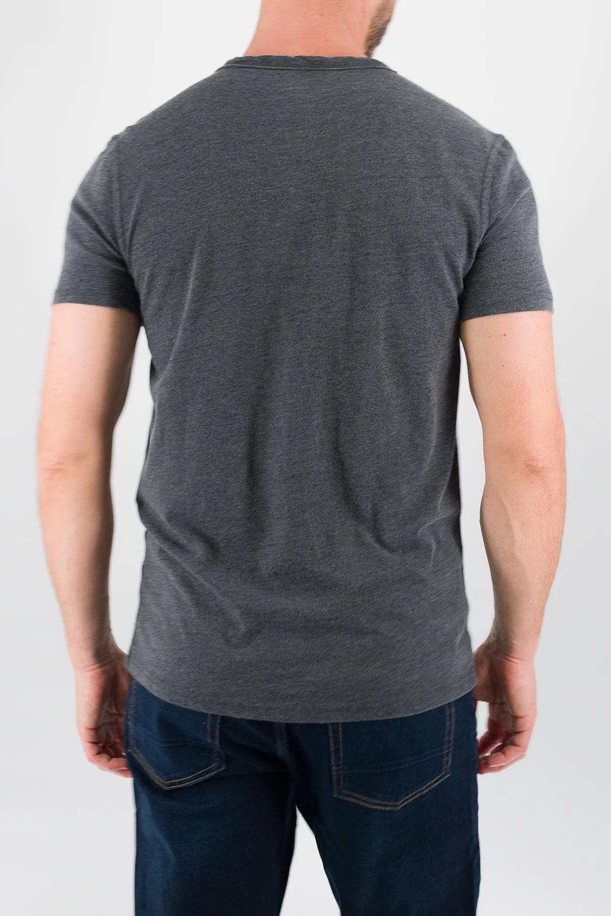 Burnout Henley - Dark Grey Heather