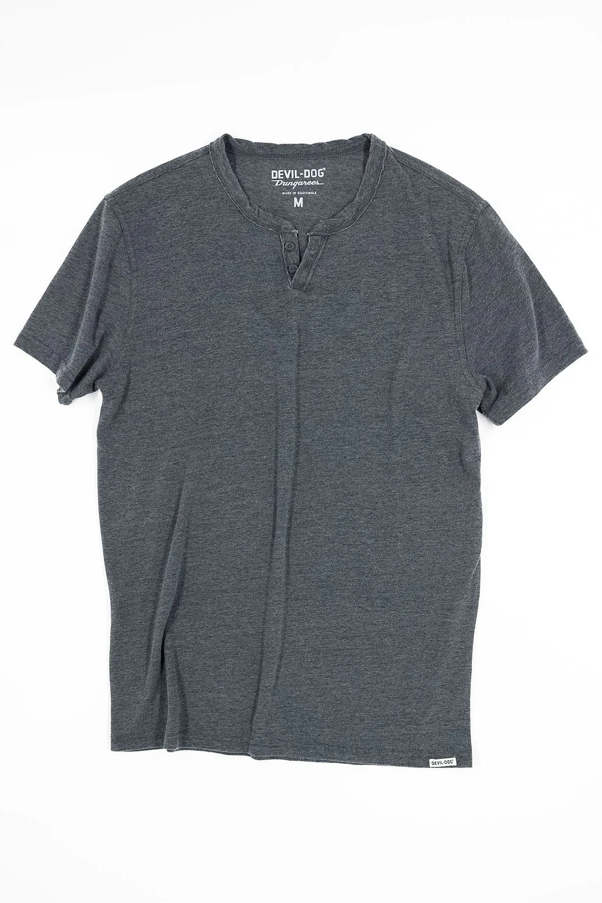 Burnout Henley - Dark Grey Heather