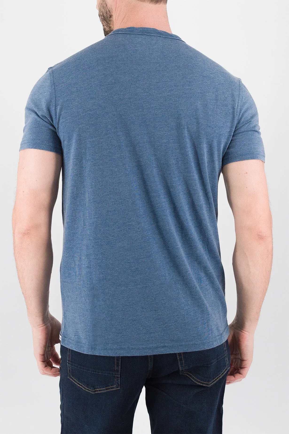 Burnout Henley - Ensign Blue