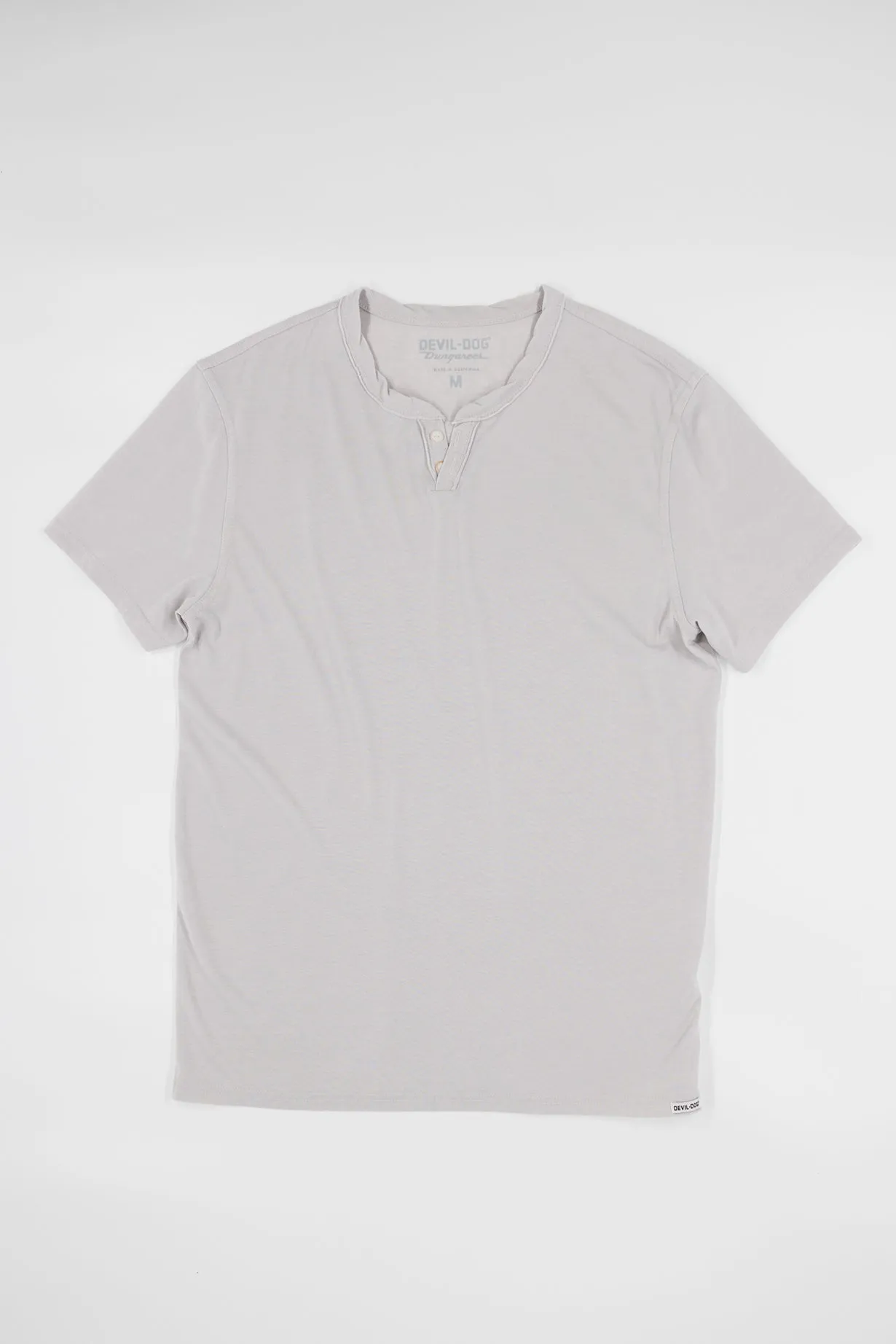 Burnout Henley - Quiet Gray