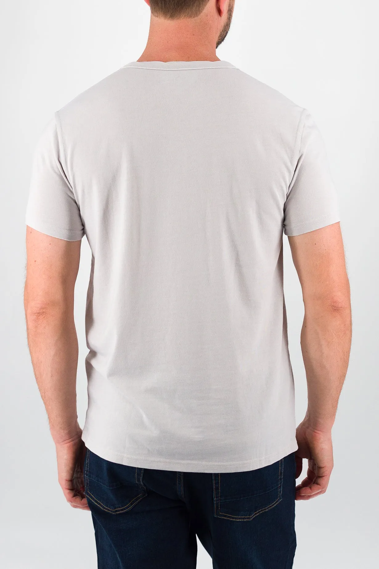 Burnout Henley - Quiet Gray