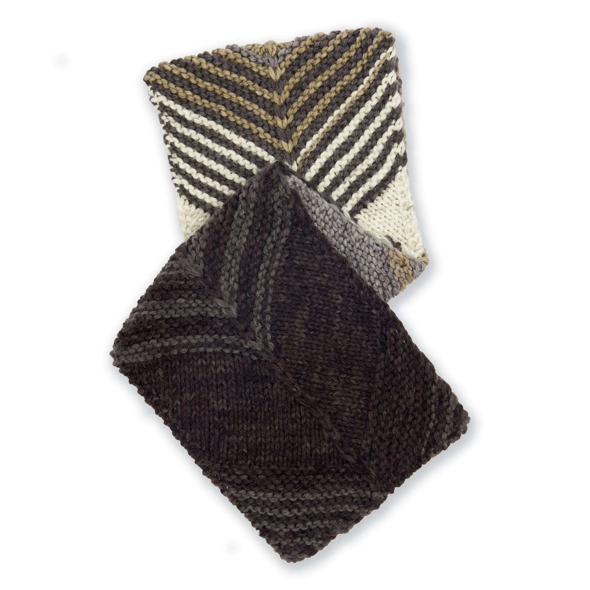 Caron Stripes On The Go Knit Scarf