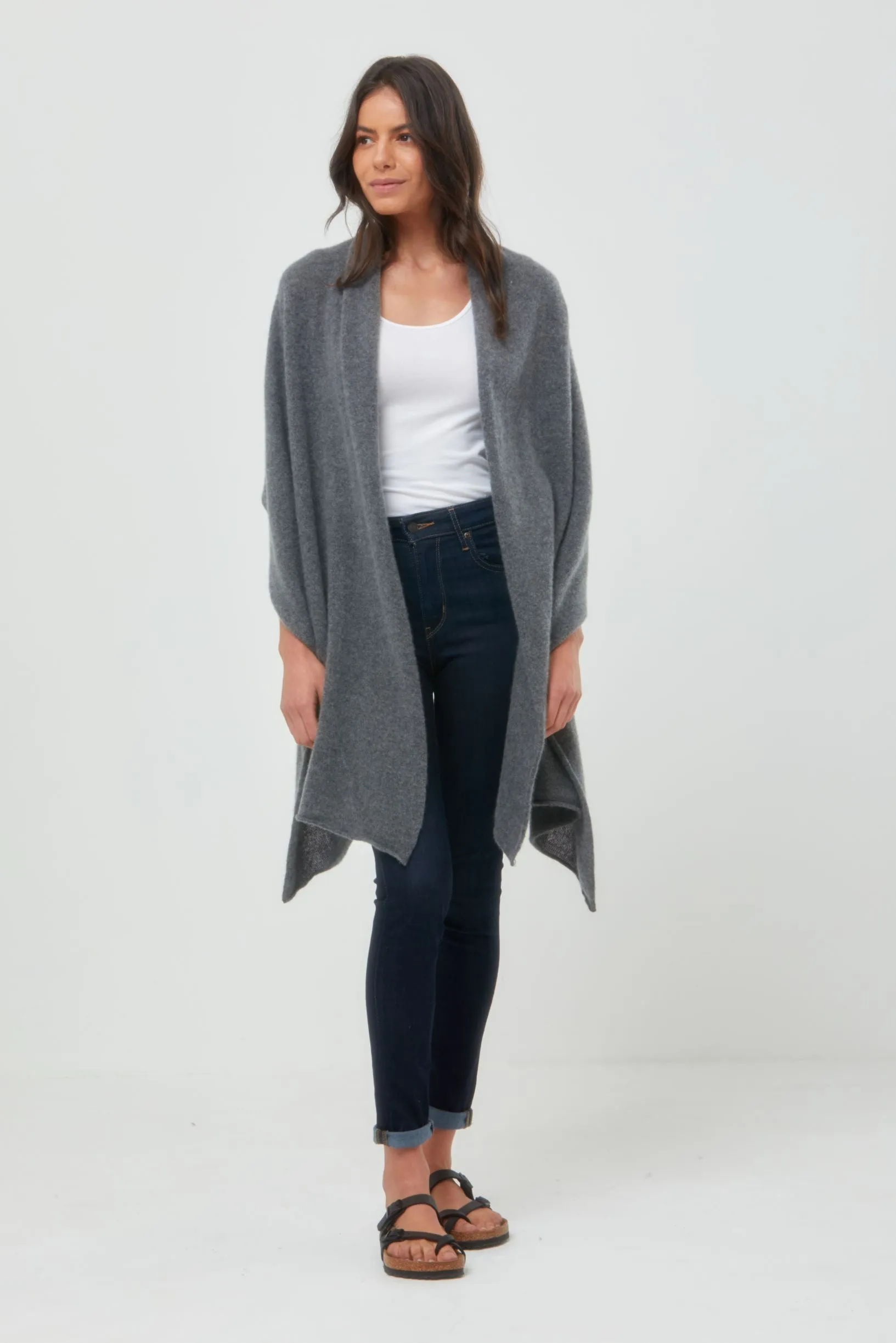 Cashmere Travel Wrap Dark Grey