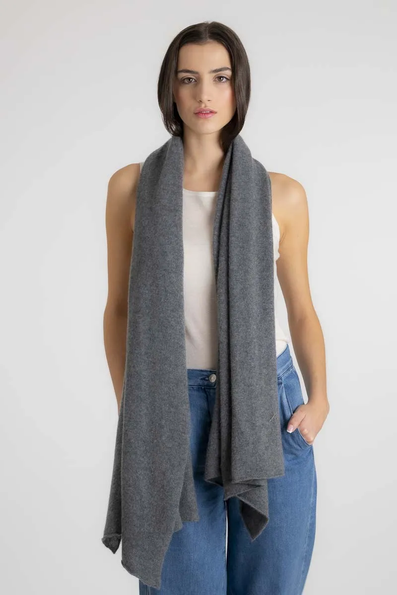 Cashmere Travel Wrap Dark Grey