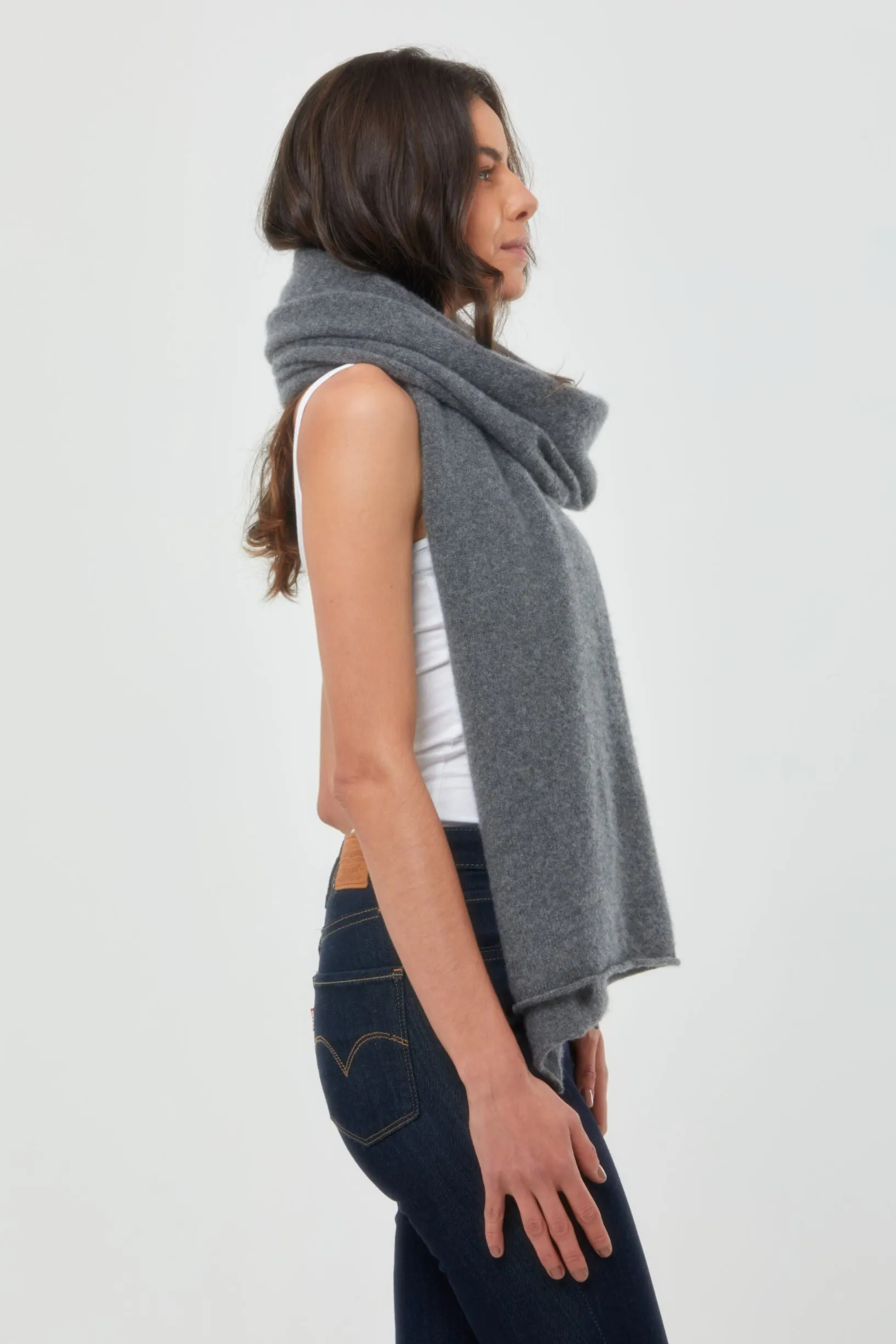 Cashmere Travel Wrap Dark Grey