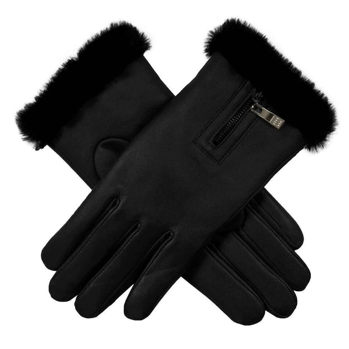 Dents Yasmin Touchscreen Leather Gloves - Black