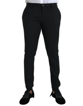 Dolce & Gabbana Black Wool Stretch Men Skinny Pants