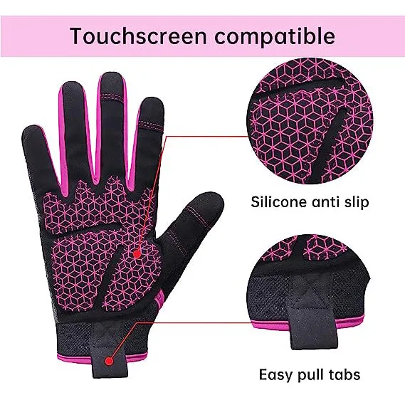 Handlandy Men Women Mechanic Working Gloves Spandex Touch Screen 6035