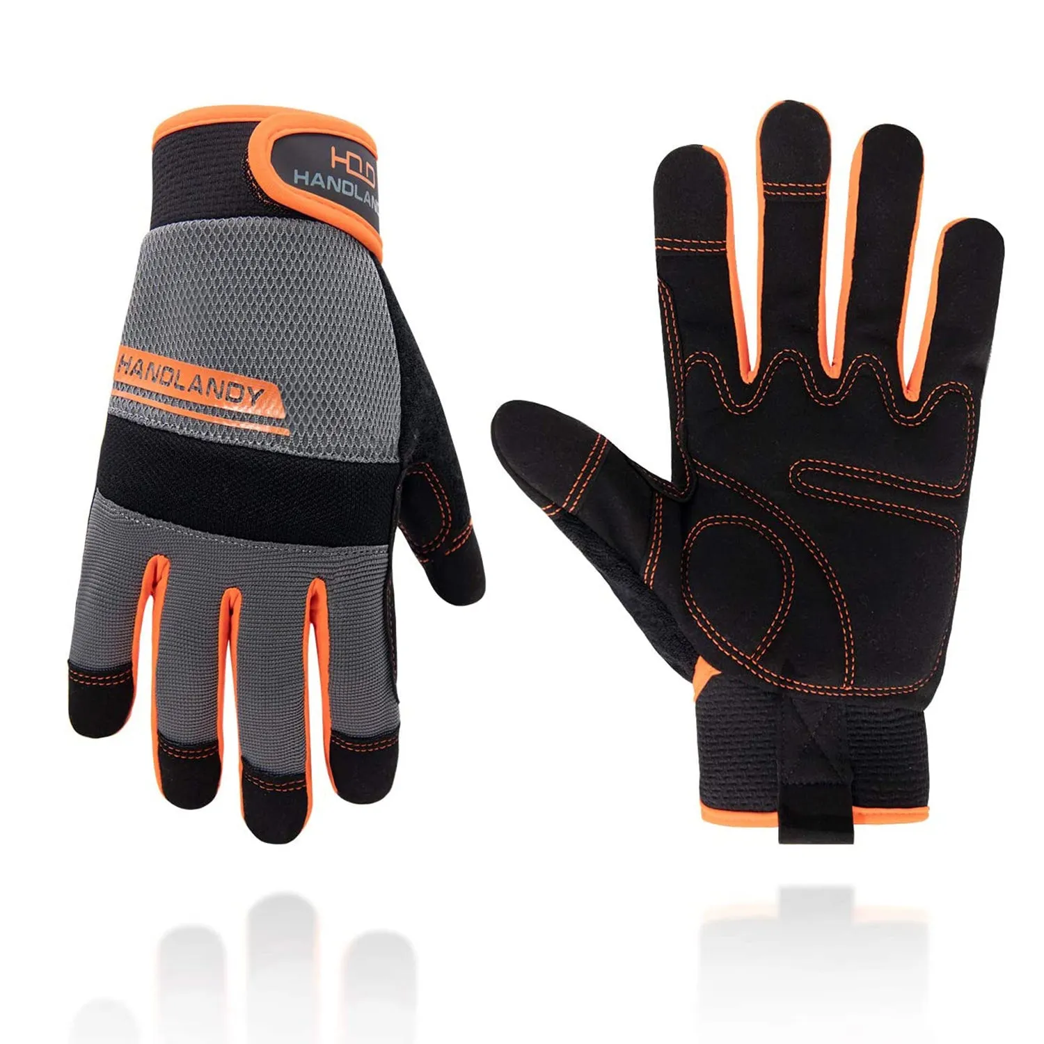 Handlandy Men Women Mechanic Working Gloves Spandex Touch Screen 6035