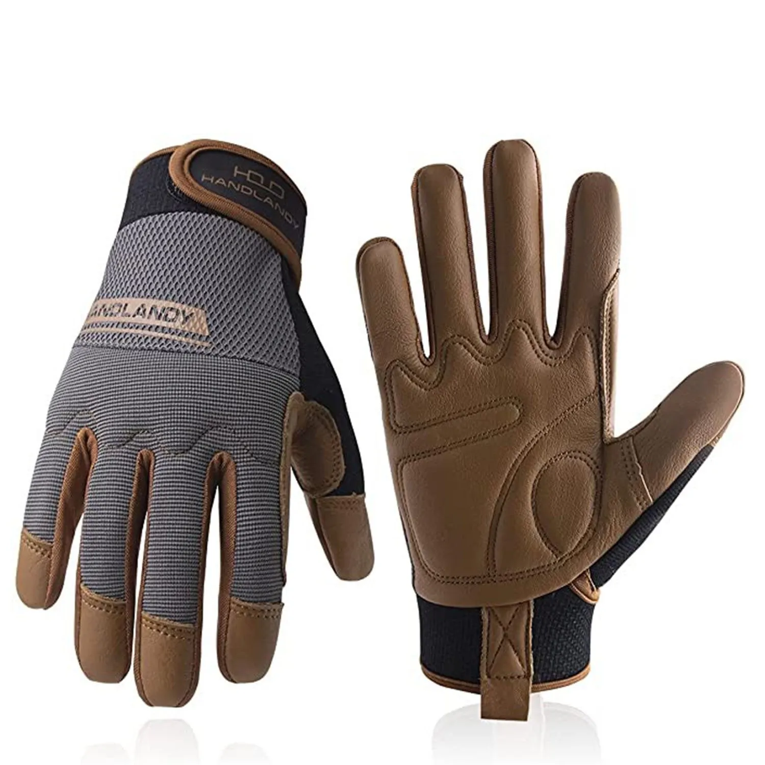 Handlandy Men Women Mechanic Working Gloves Spandex Touch Screen 6035