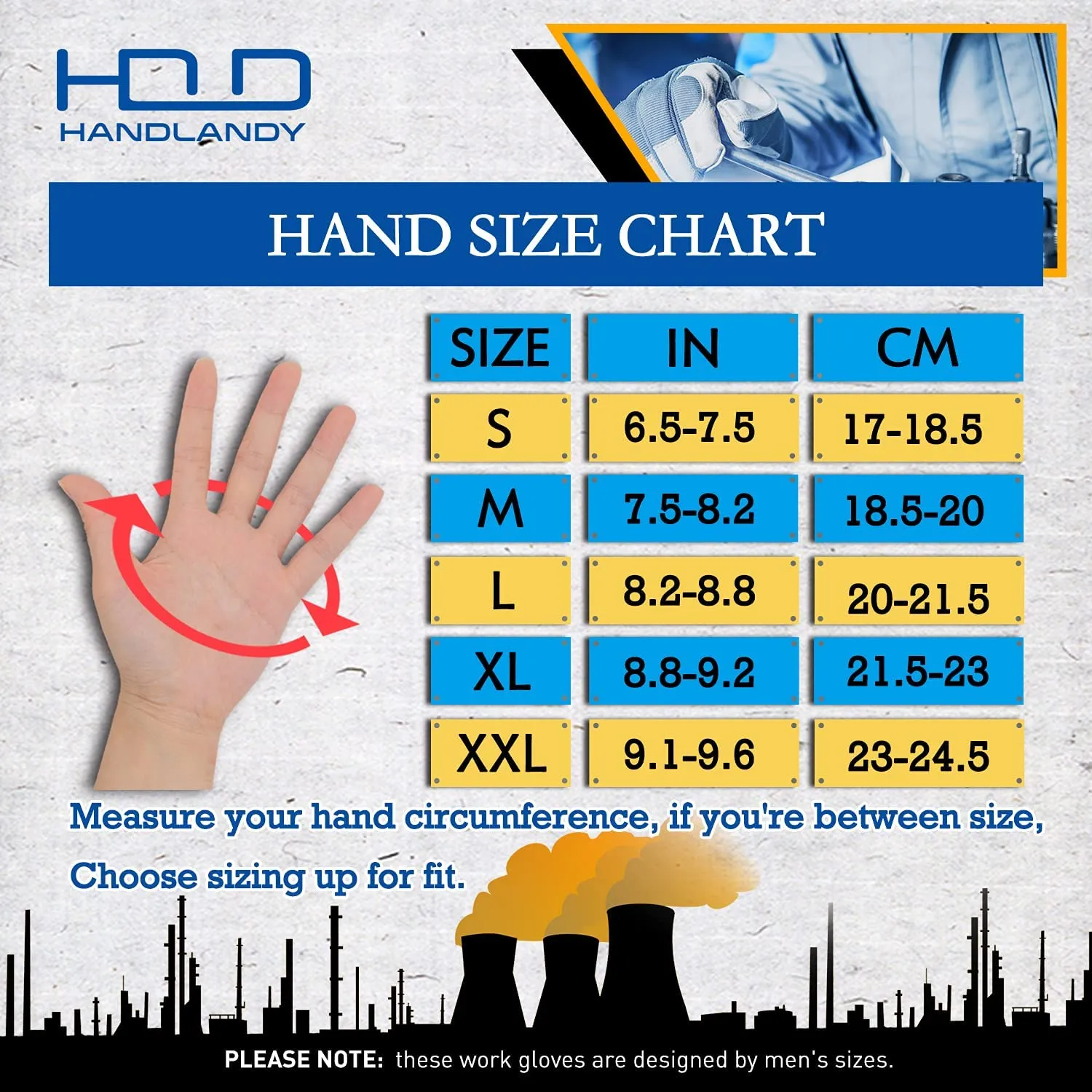 Handlandy Men Women Mechanic Working Gloves Spandex Touch Screen 6035