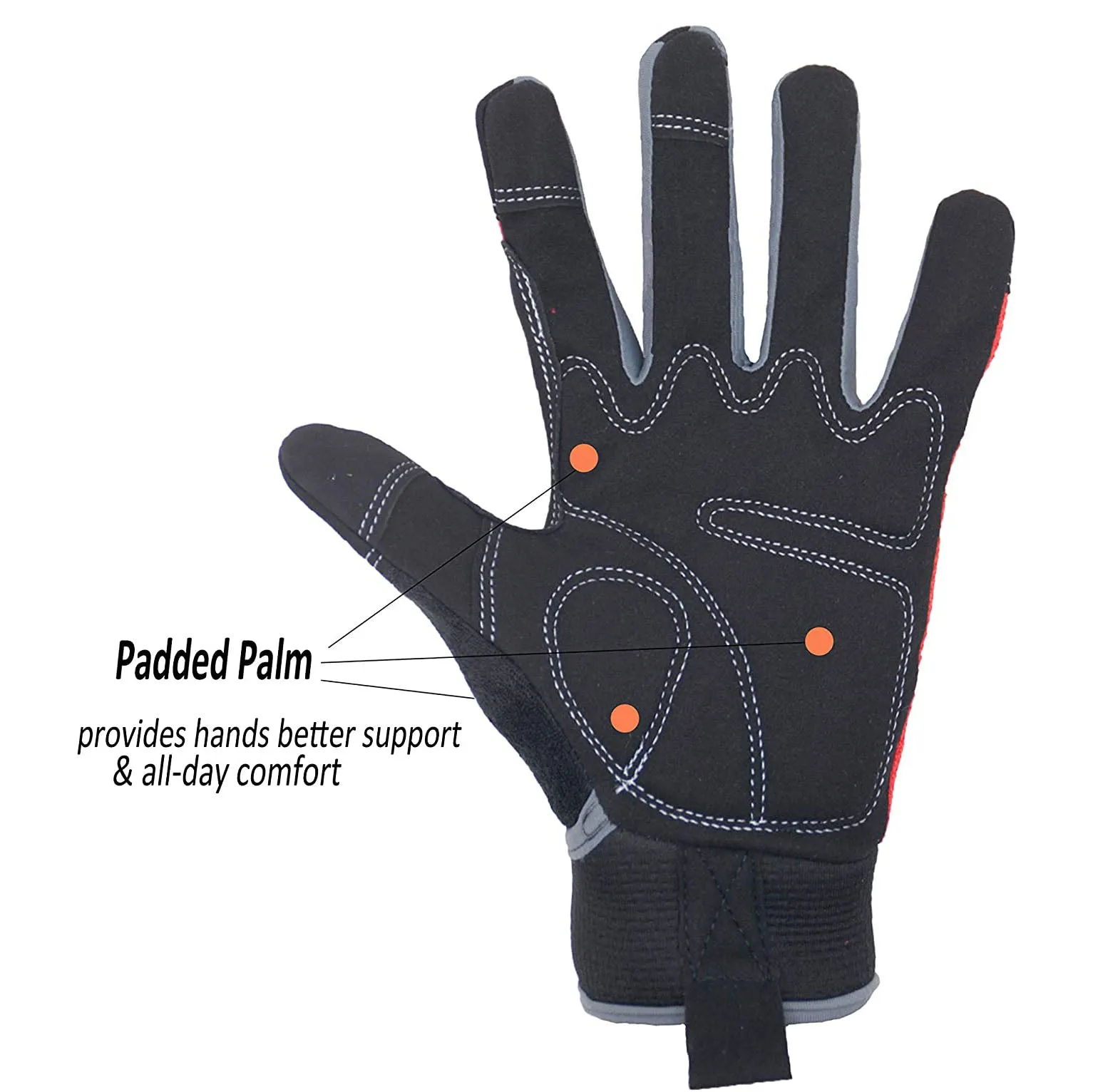 Handlandy Men Women Mechanic Working Gloves Spandex Touch Screen 6035