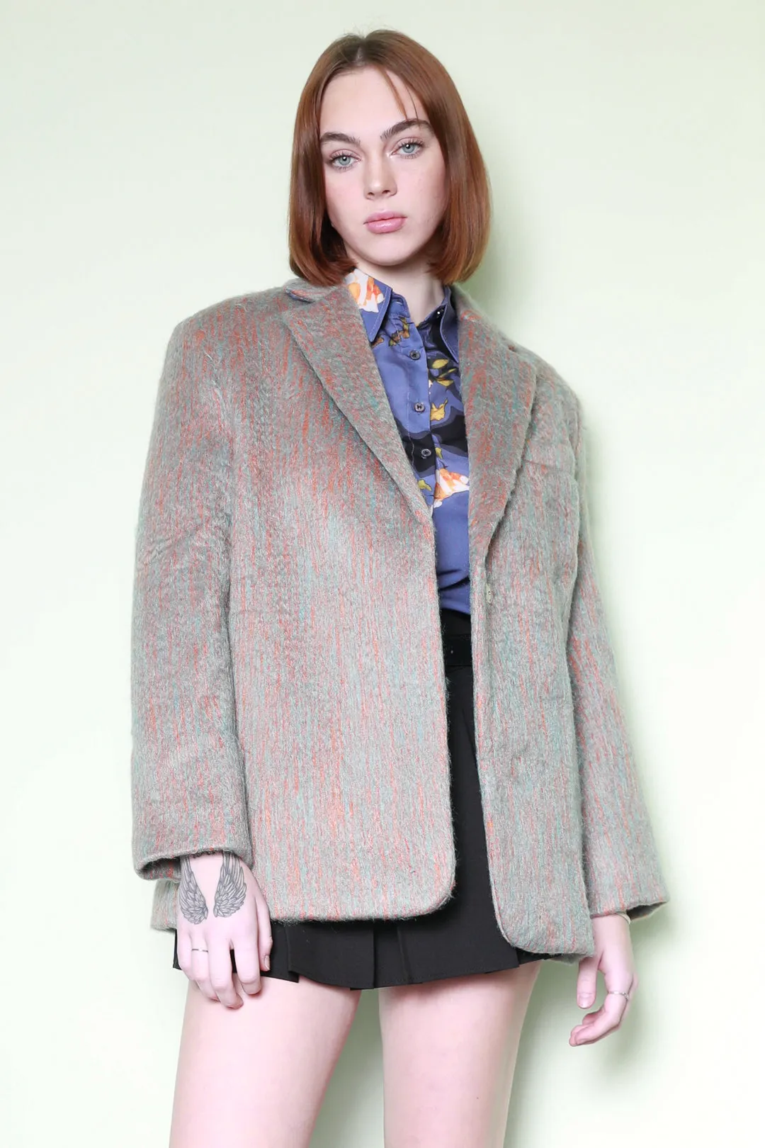 Heavy Wool Mint Green Coat