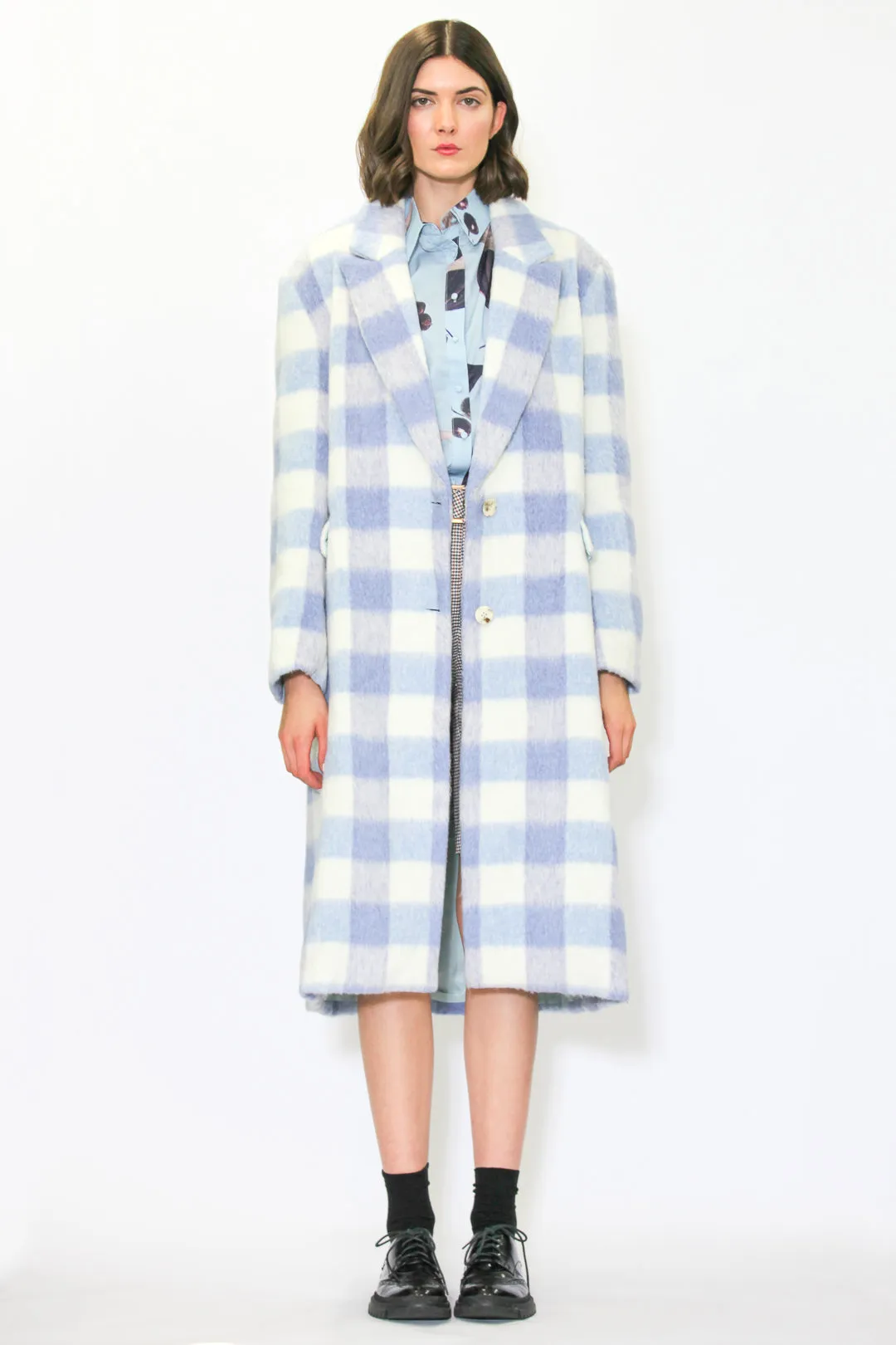 Heavy Wool Pastel Blue Coat