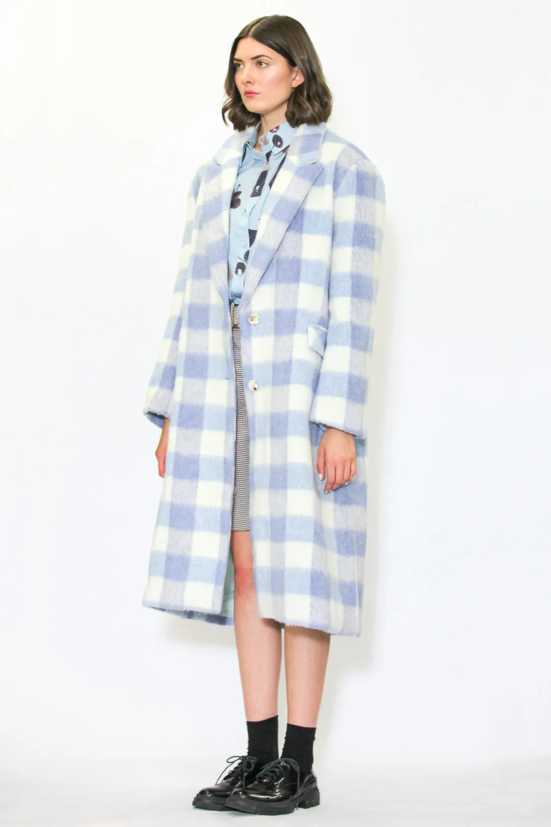 Heavy Wool Pastel Blue Coat