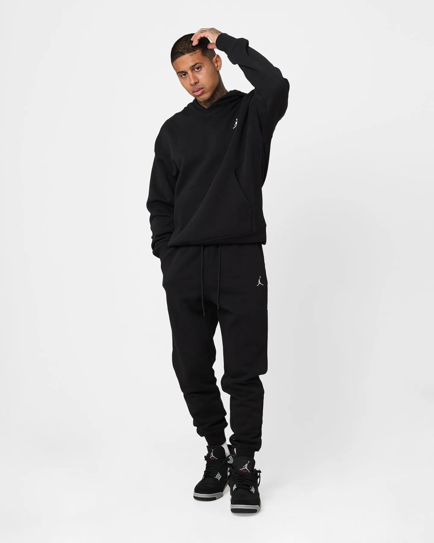 Jordan Essentials Fleece Tracksuit Pants Black/White