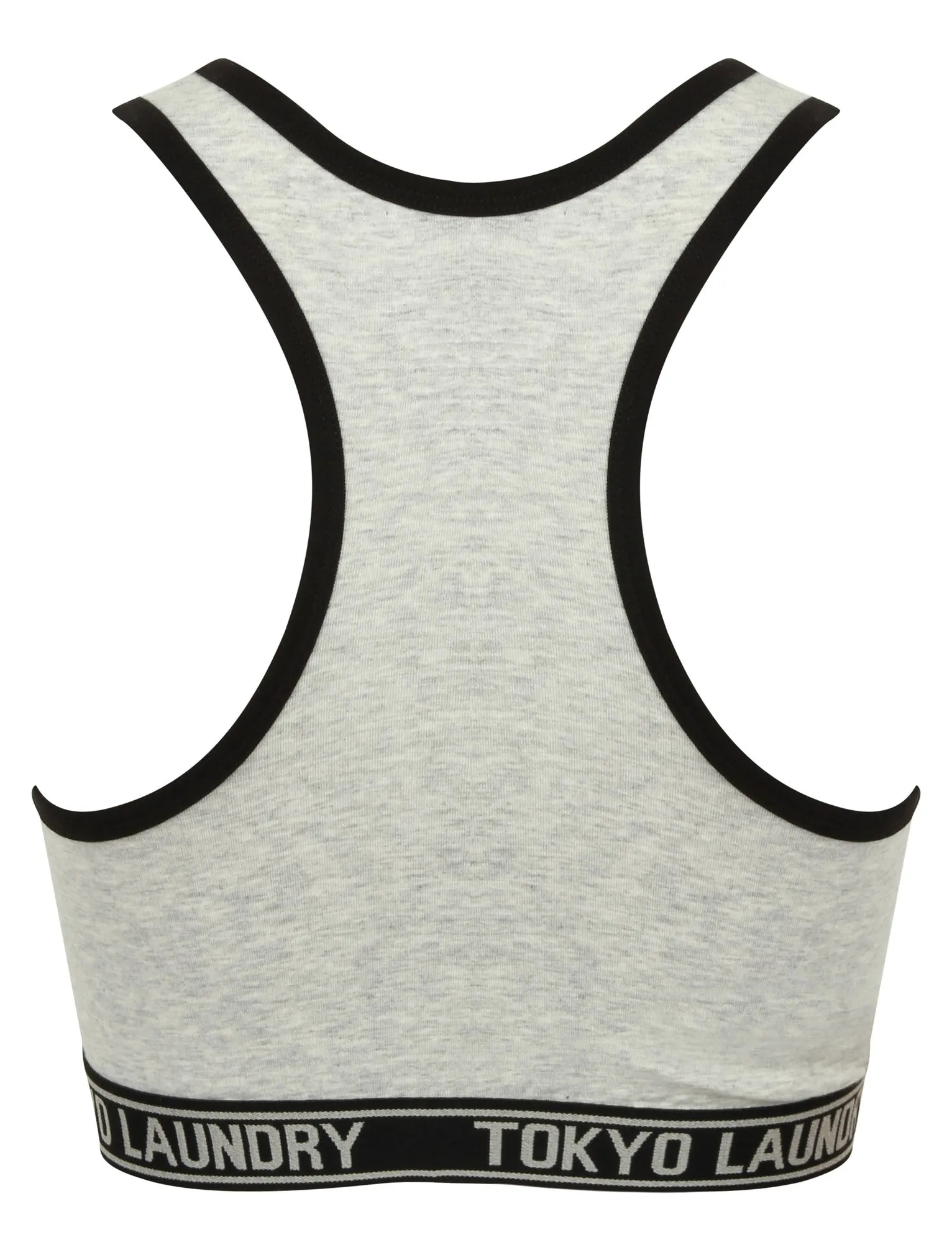 Kaya (2 Pack) Racer Back Sports Bra in Black / Light Grey - Tokyo Laundry