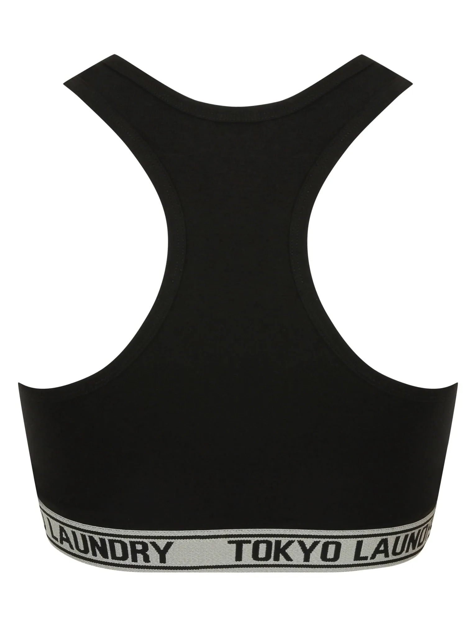 Kaya (2 Pack) Racer Back Sports Bra in Black / Light Grey - Tokyo Laundry