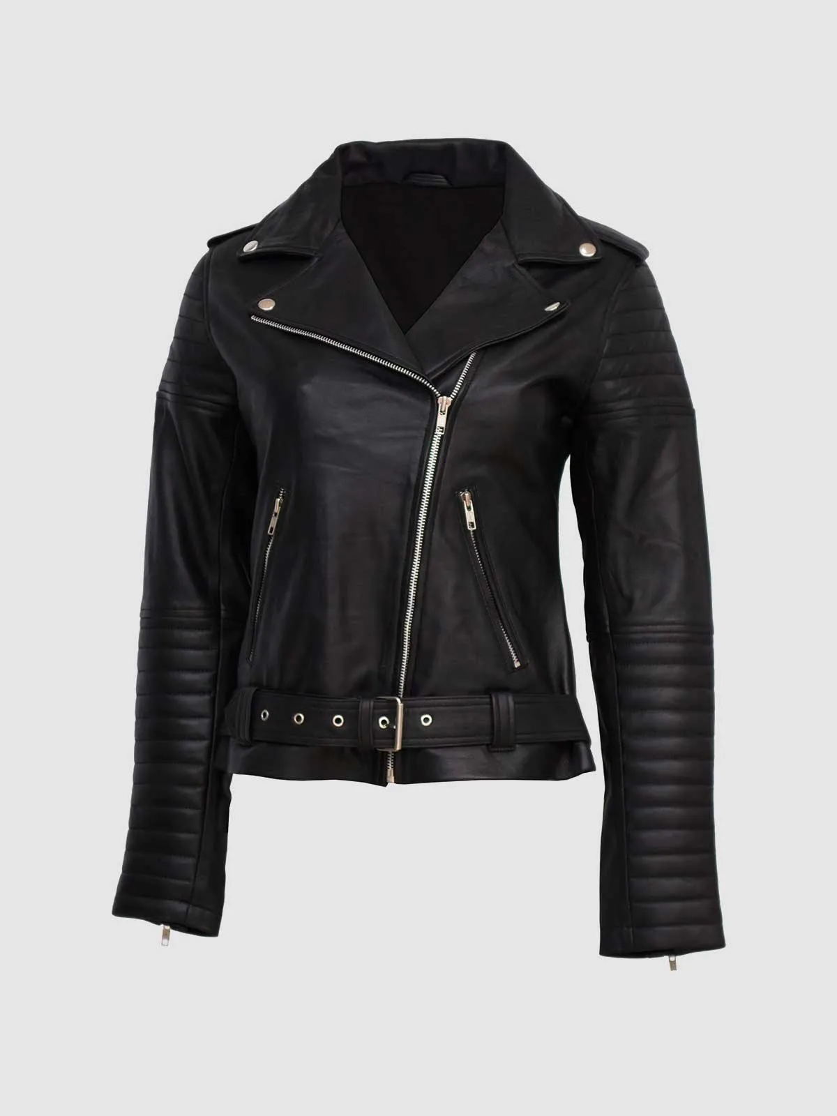 Leather Padded Biker Jacket