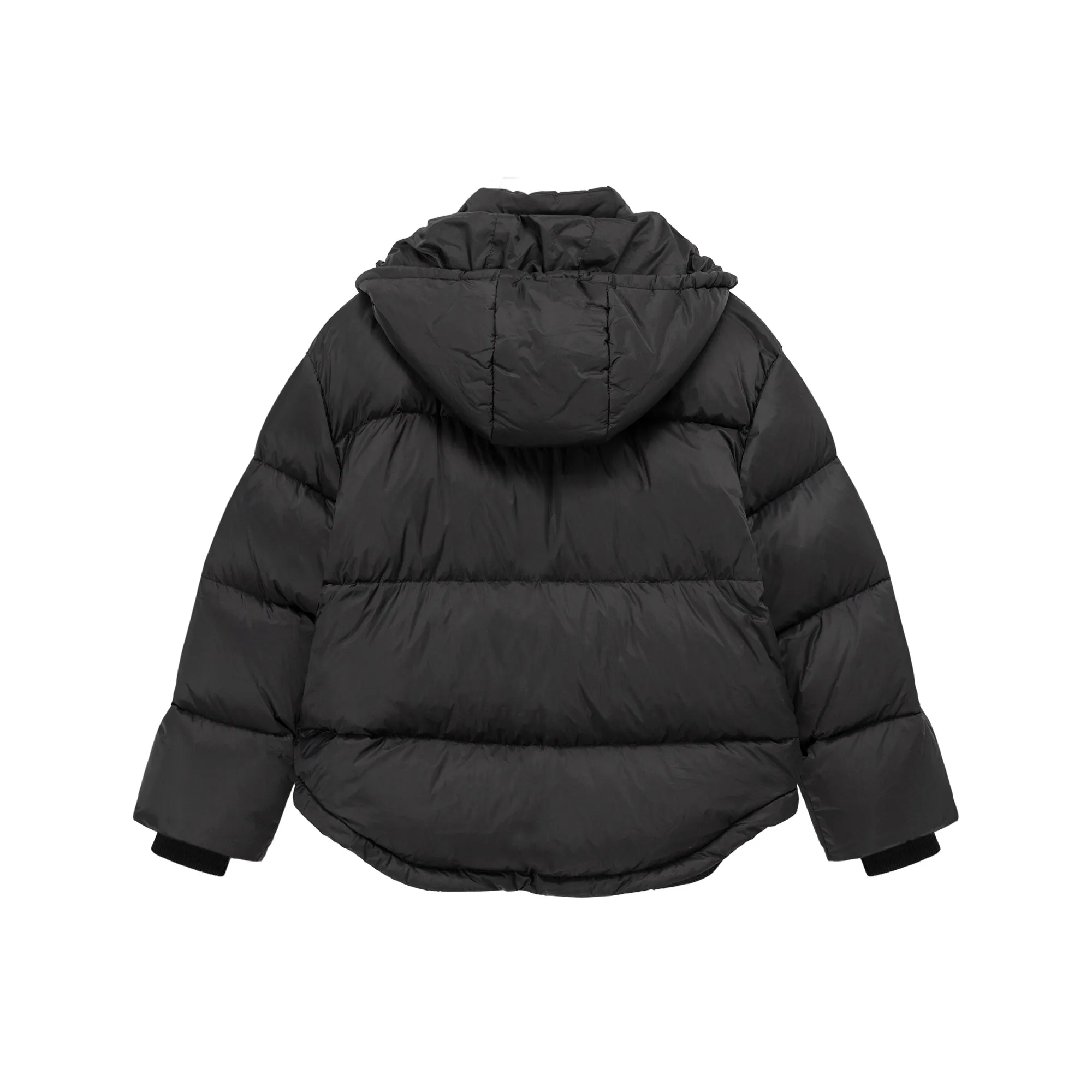 Logo String Hooded Oversized Padded Jacket