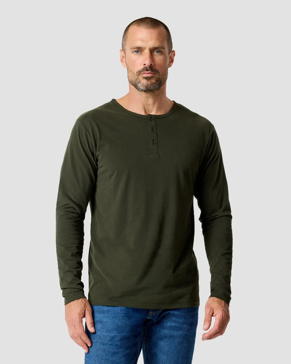 Long Sleeve Henley Tee - Non-Branded