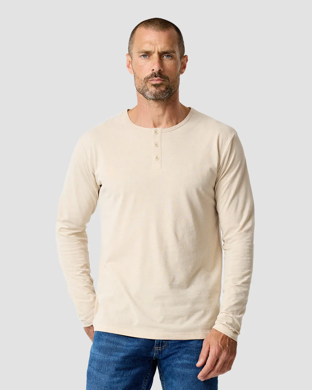 Long Sleeve Henley Tee - Non-Branded