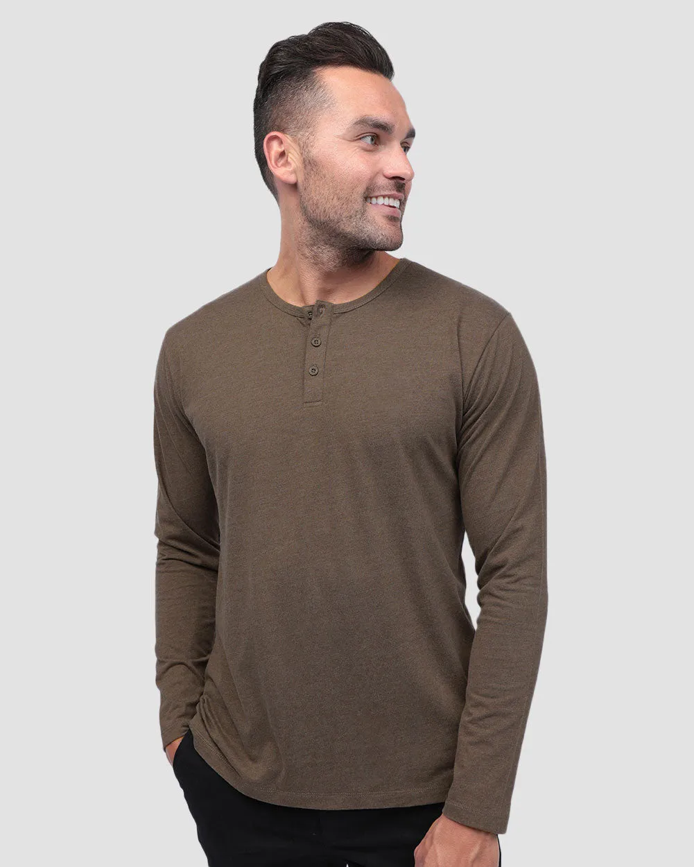 Long Sleeve Henley Tee - Non-Branded