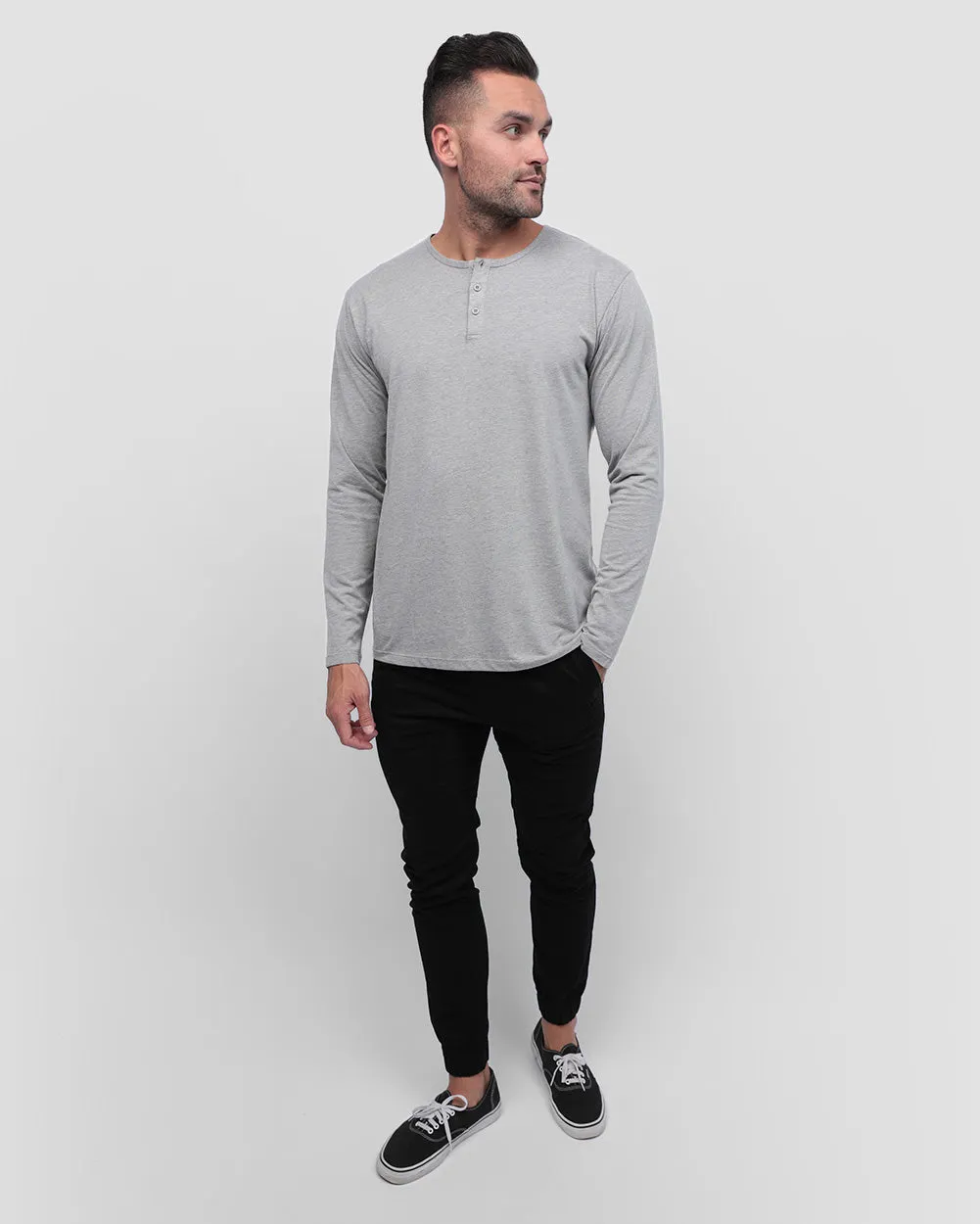 Long Sleeve Henley Tee - Non-Branded