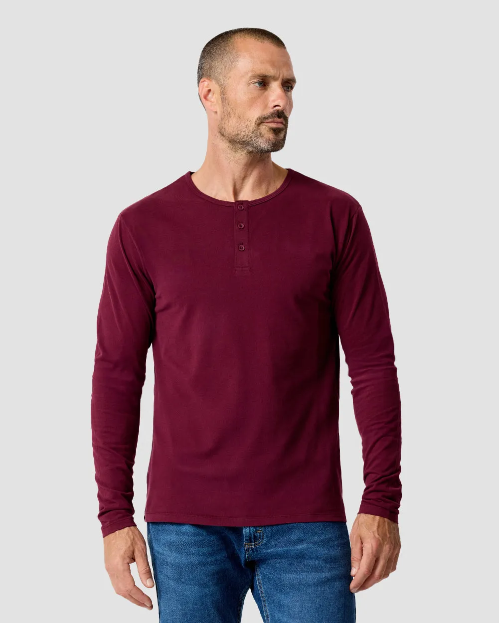 Long Sleeve Henley Tee - Non-Branded