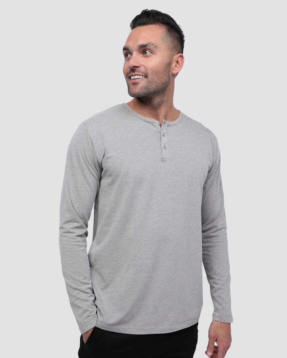 Long Sleeve Henley Tee - Non-Branded