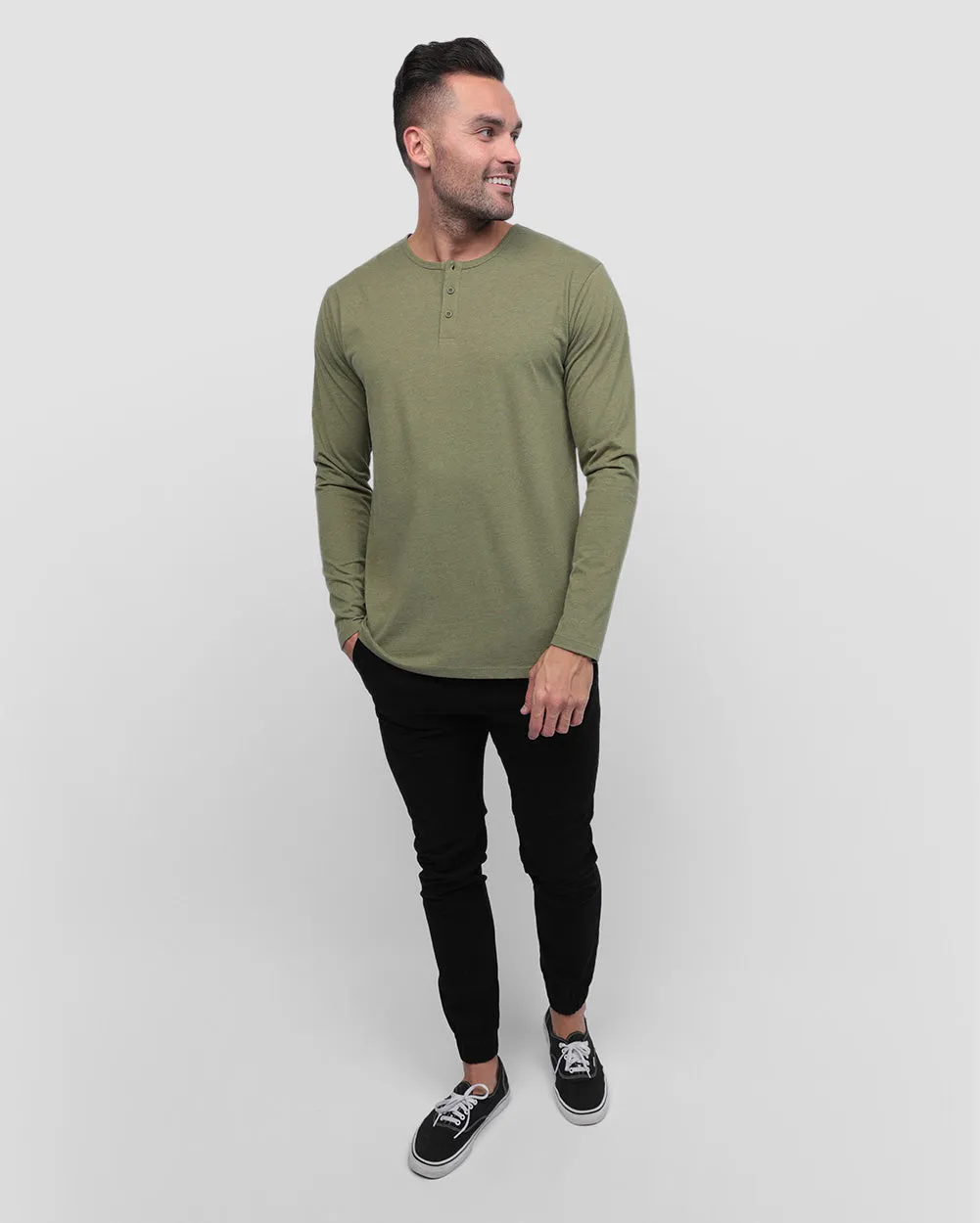 Long Sleeve Henley Tee - Non-Branded