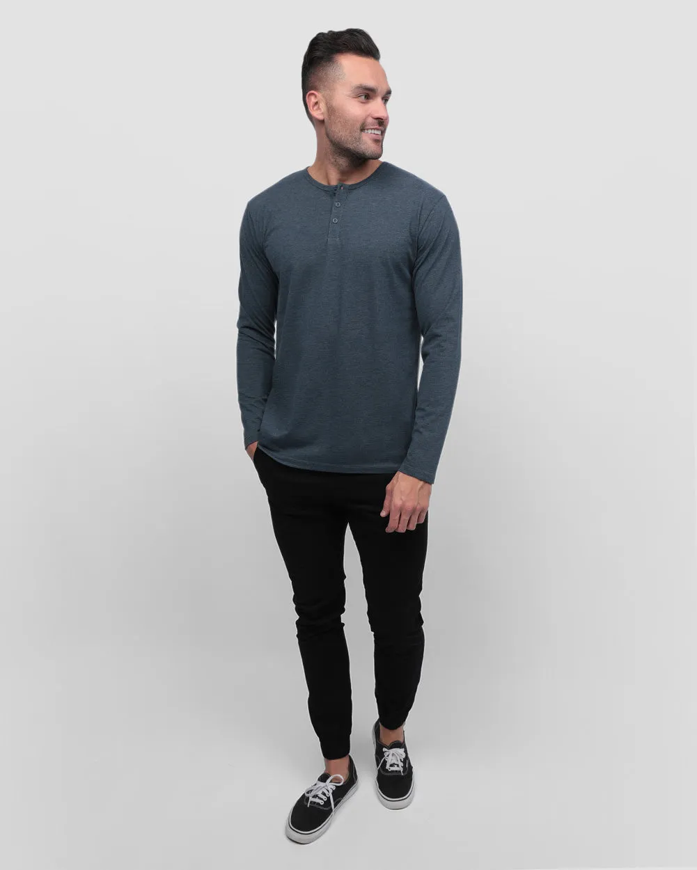 Long Sleeve Henley Tee - Non-Branded