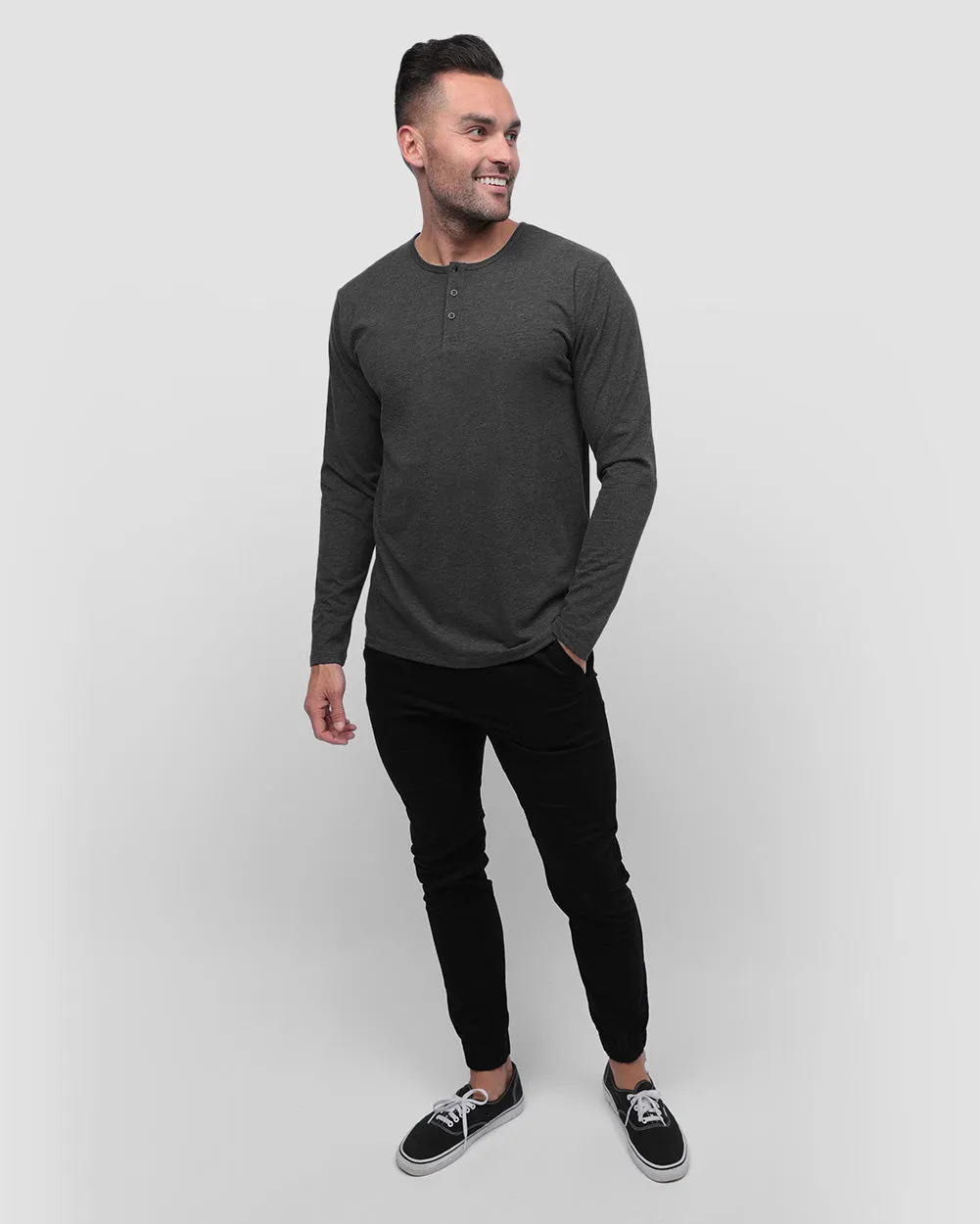 Long Sleeve Henley Tee - Non-Branded