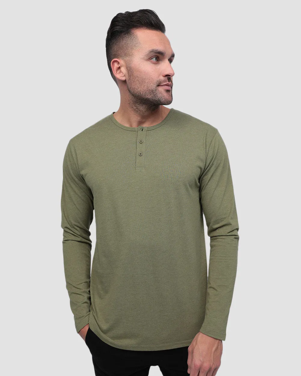 Long Sleeve Henley Tee - Non-Branded