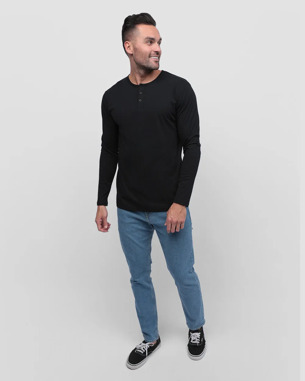 Long Sleeve Henley Tee - Non-Branded