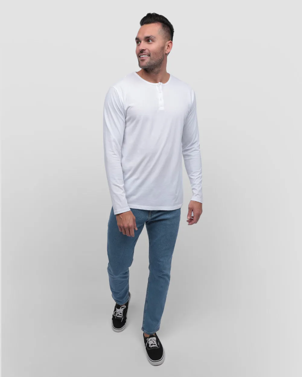 Long Sleeve Henley Tee - Non-Branded