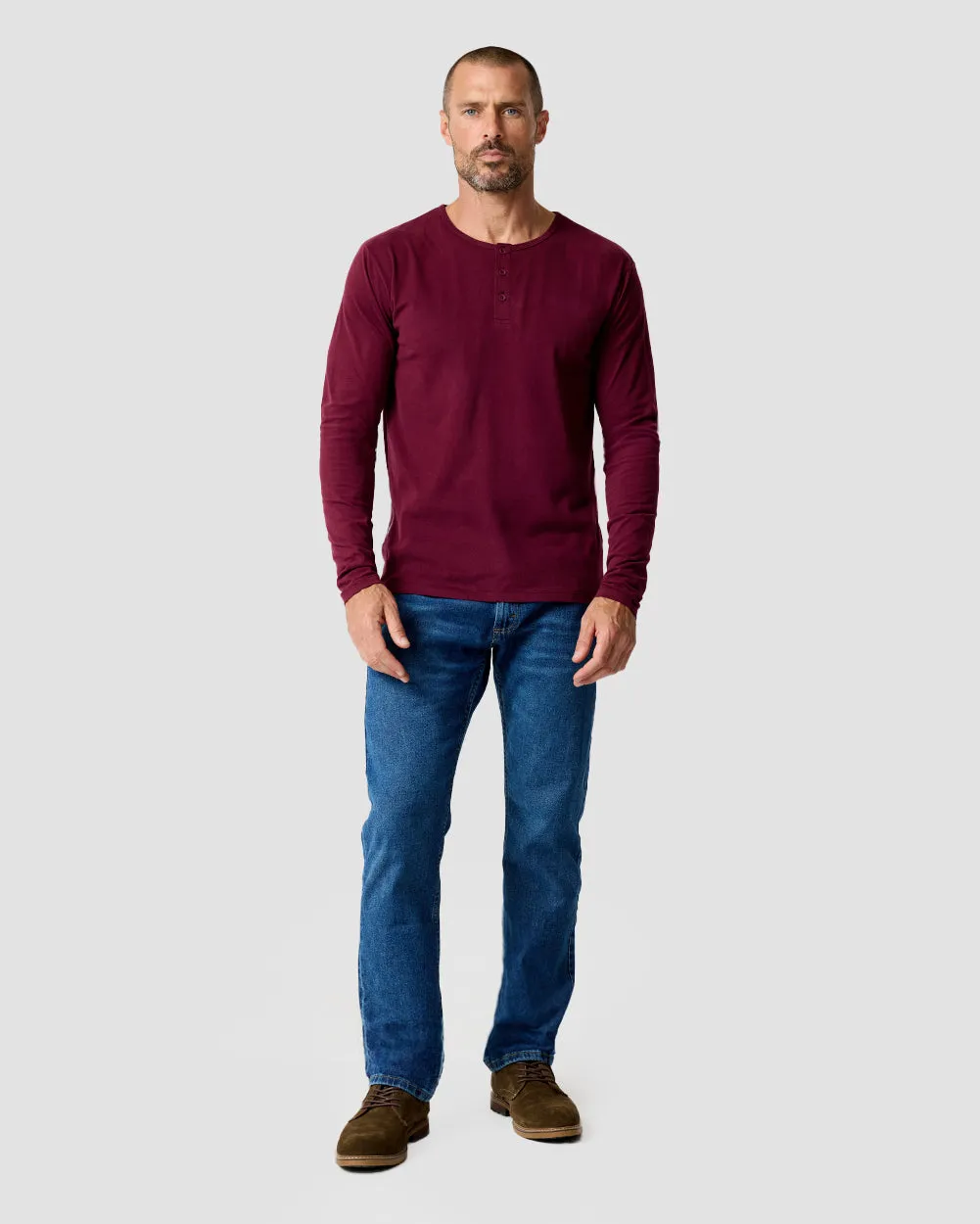 Long Sleeve Henley Tee - Non-Branded