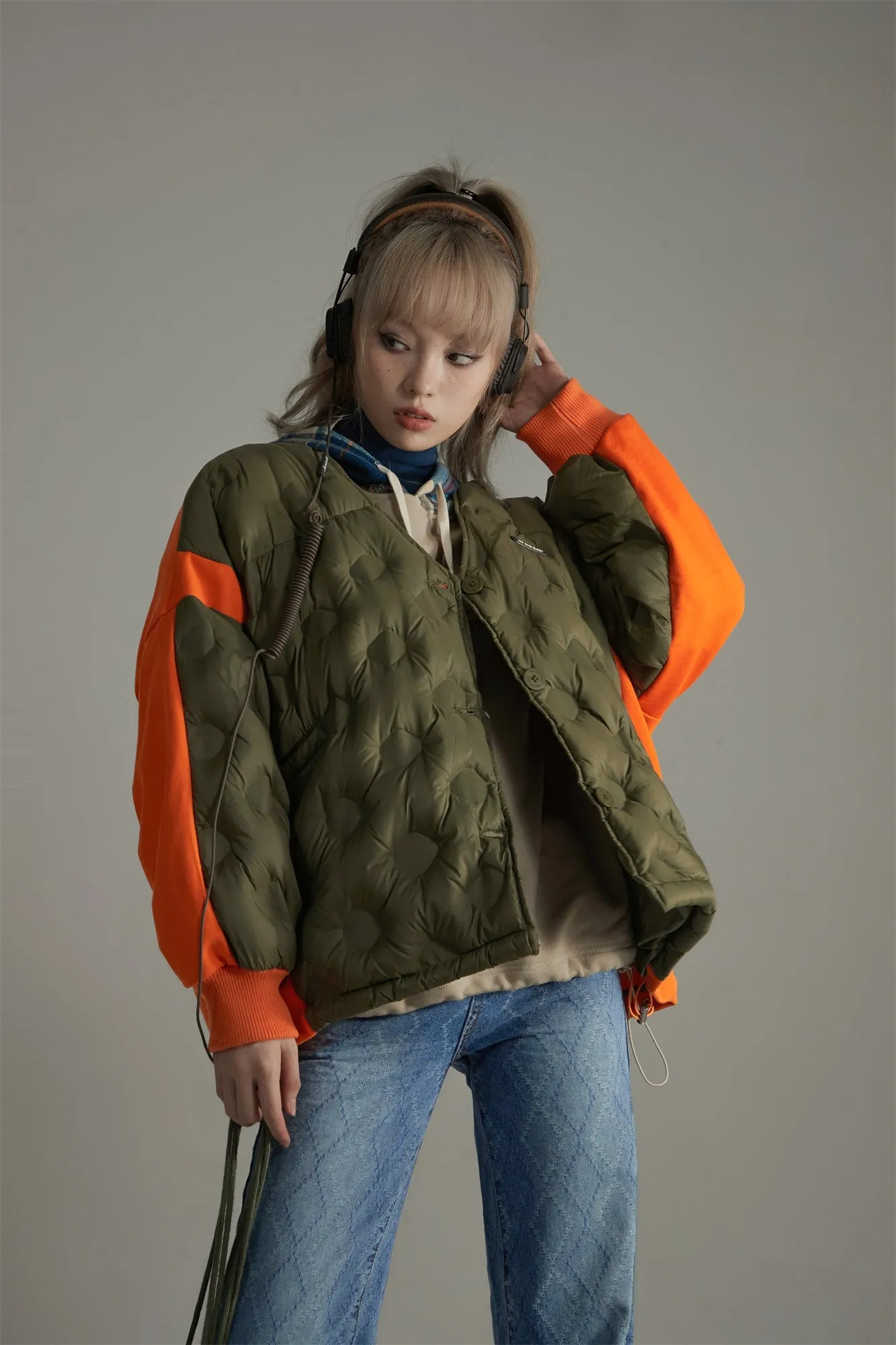 Loose Fit Quilting Padded Jacket