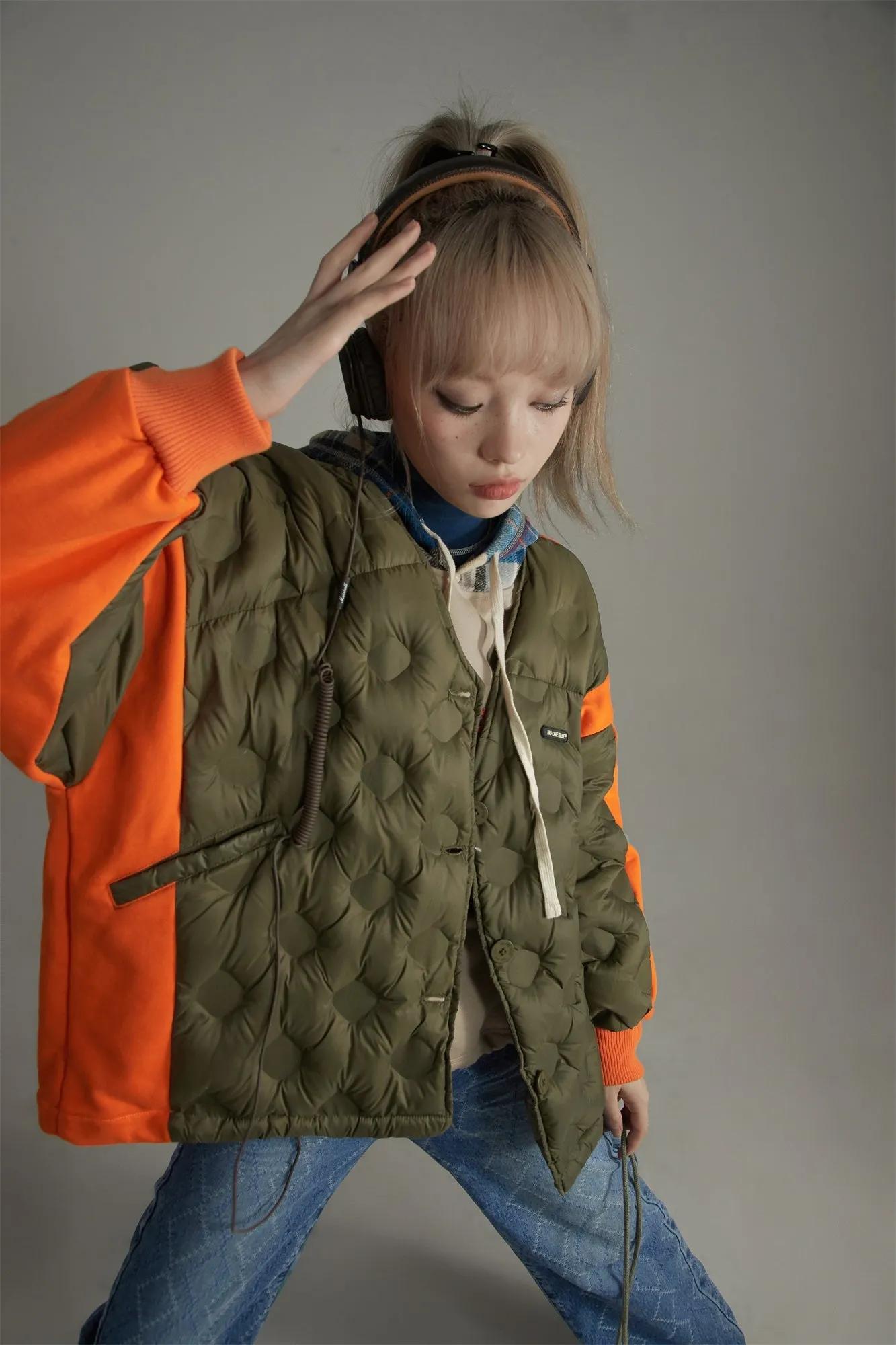 Loose Fit Quilting Padded Jacket