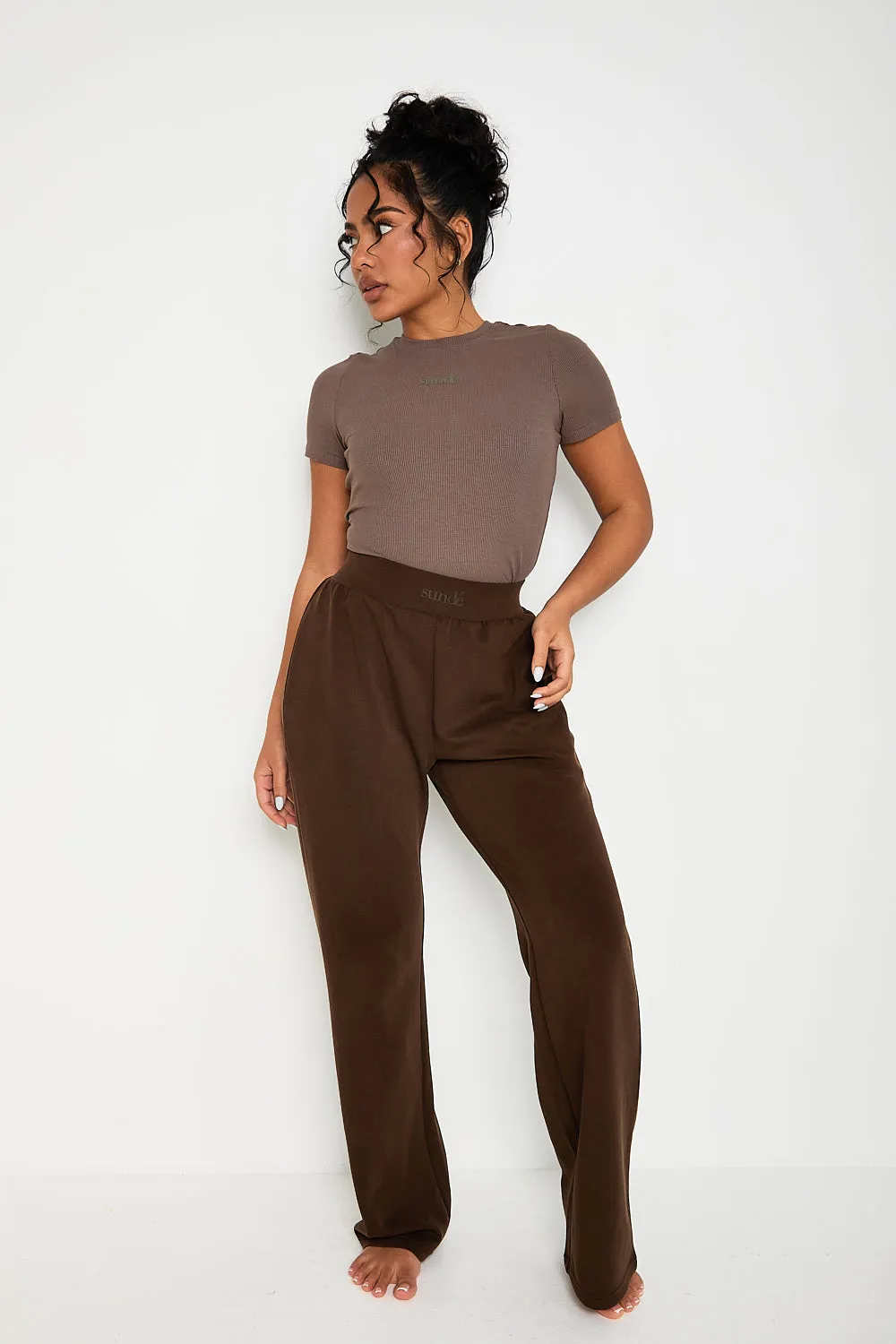 Lounge Flare Jogger - Chocolate