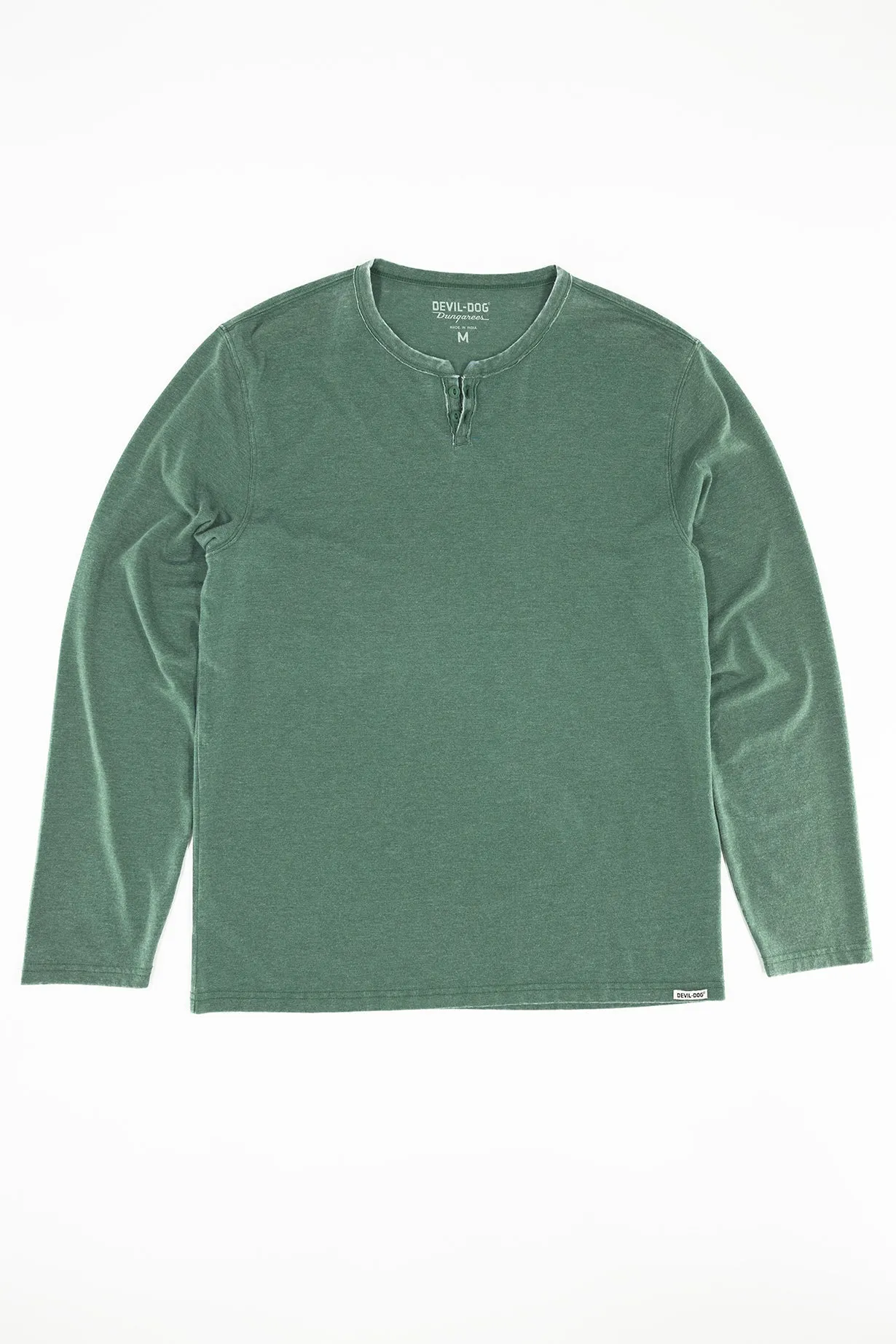 LS Burnout Henley - Spruce Green