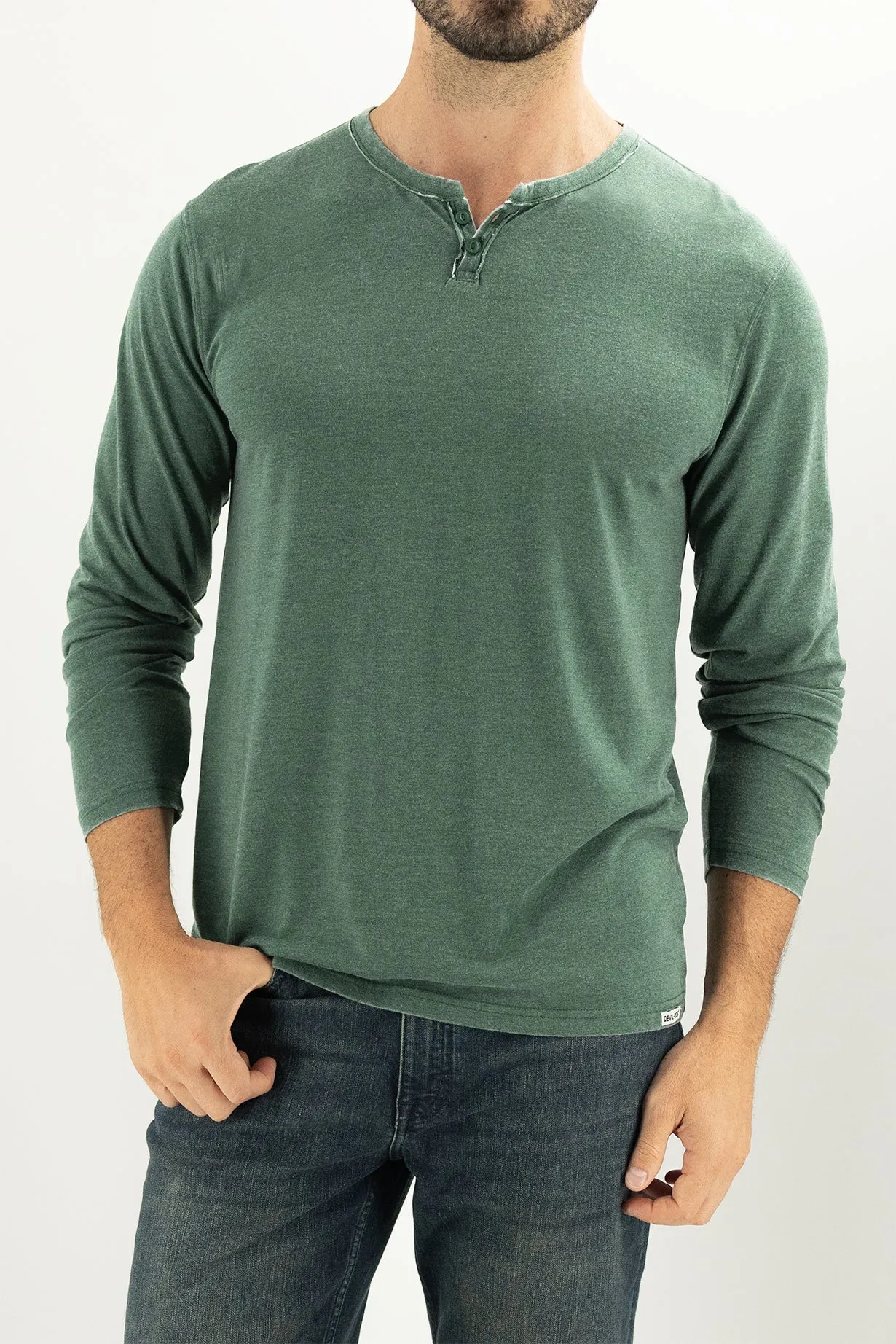 LS Burnout Henley - Spruce Green