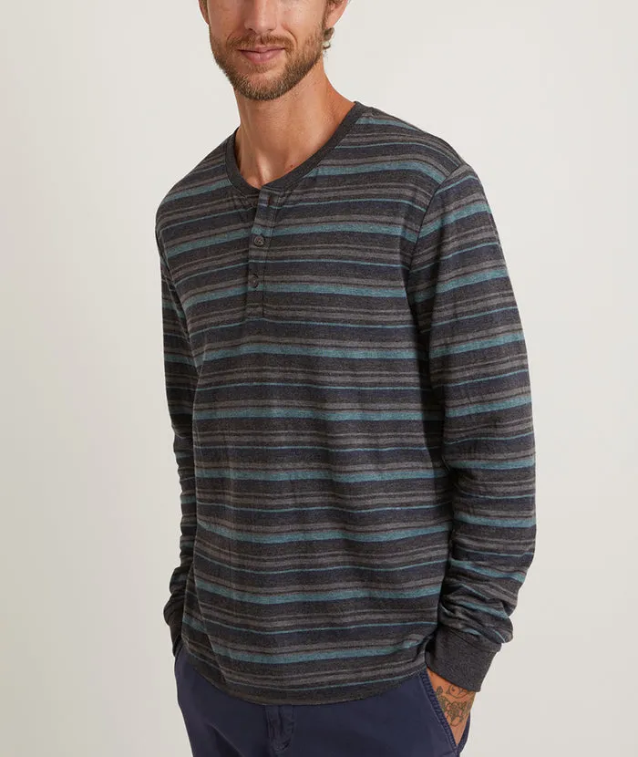 Marine Layer DK LS Novelty Stripe Henley (MT)-baja stripe